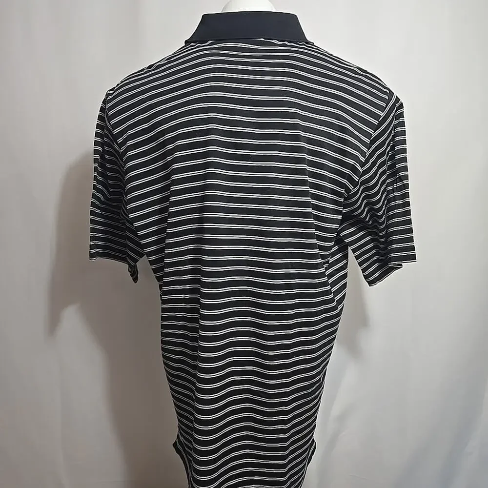 Polo Golf Ralph Lauren Polo Shirt Mens XL Black Striped 100% Pima Cotton